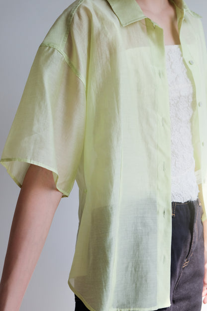 Lime 2-way See-through Shirt