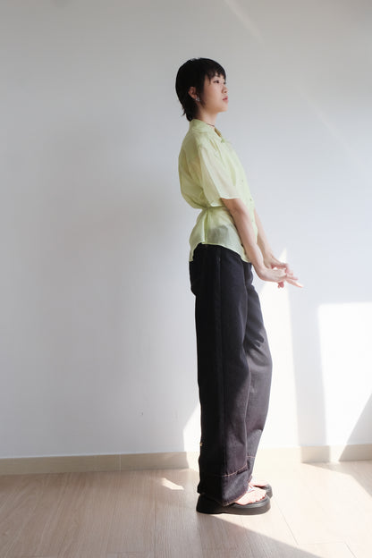 Lime 2-way See-through Shirt