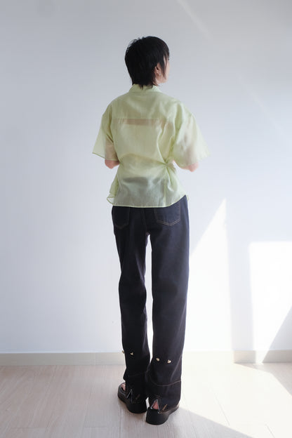 Lime 2-way See-through Shirt