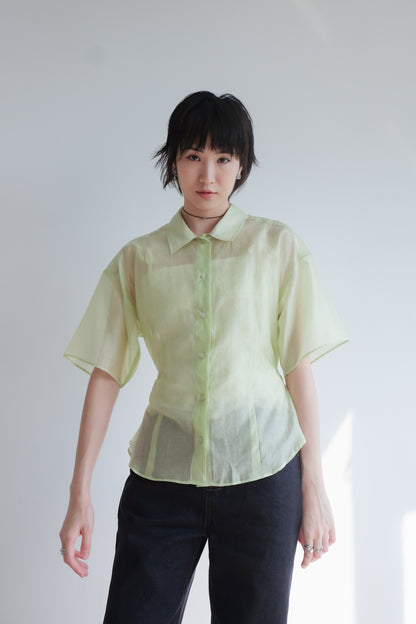 Lime 2-way See-through Shirt