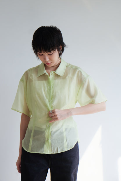 Lime 2-way See-through Shirt