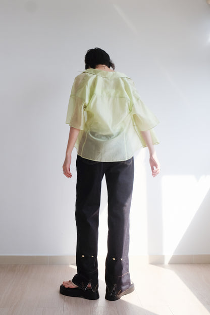 Lime 2-way See-through Shirt