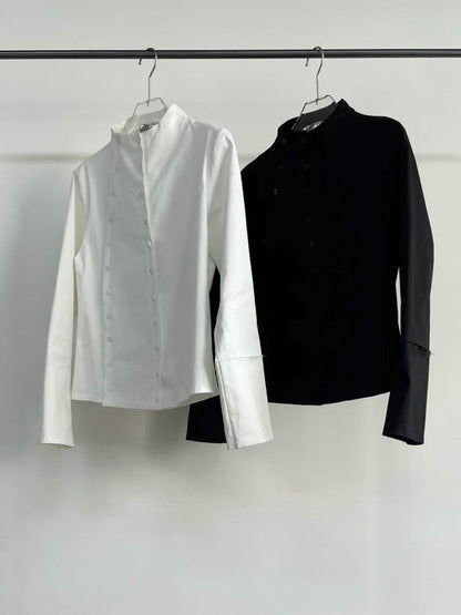 Victorian Flexible-button Blouse (Ivory)