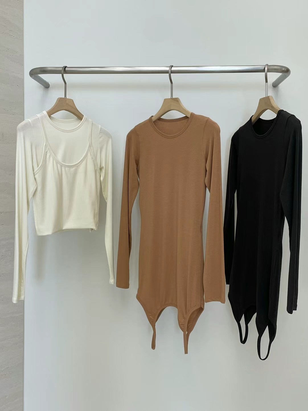 "Gemini" Two-way Layering Top (Caramel/ Charcoal/ Ivory)