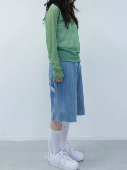 連線優惠/ See-through Layering Long Sleeves