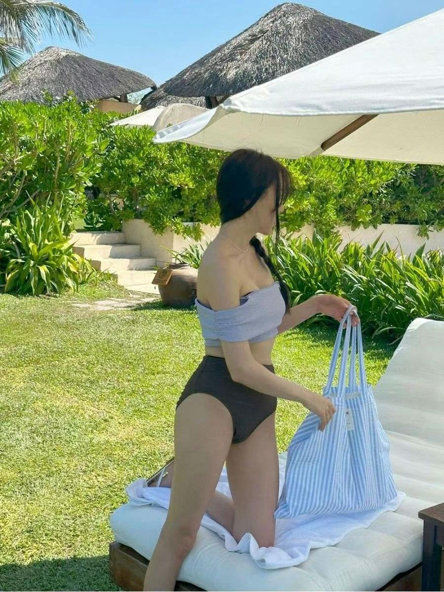 連線優惠/ Off-shoulder High-waist Bikini