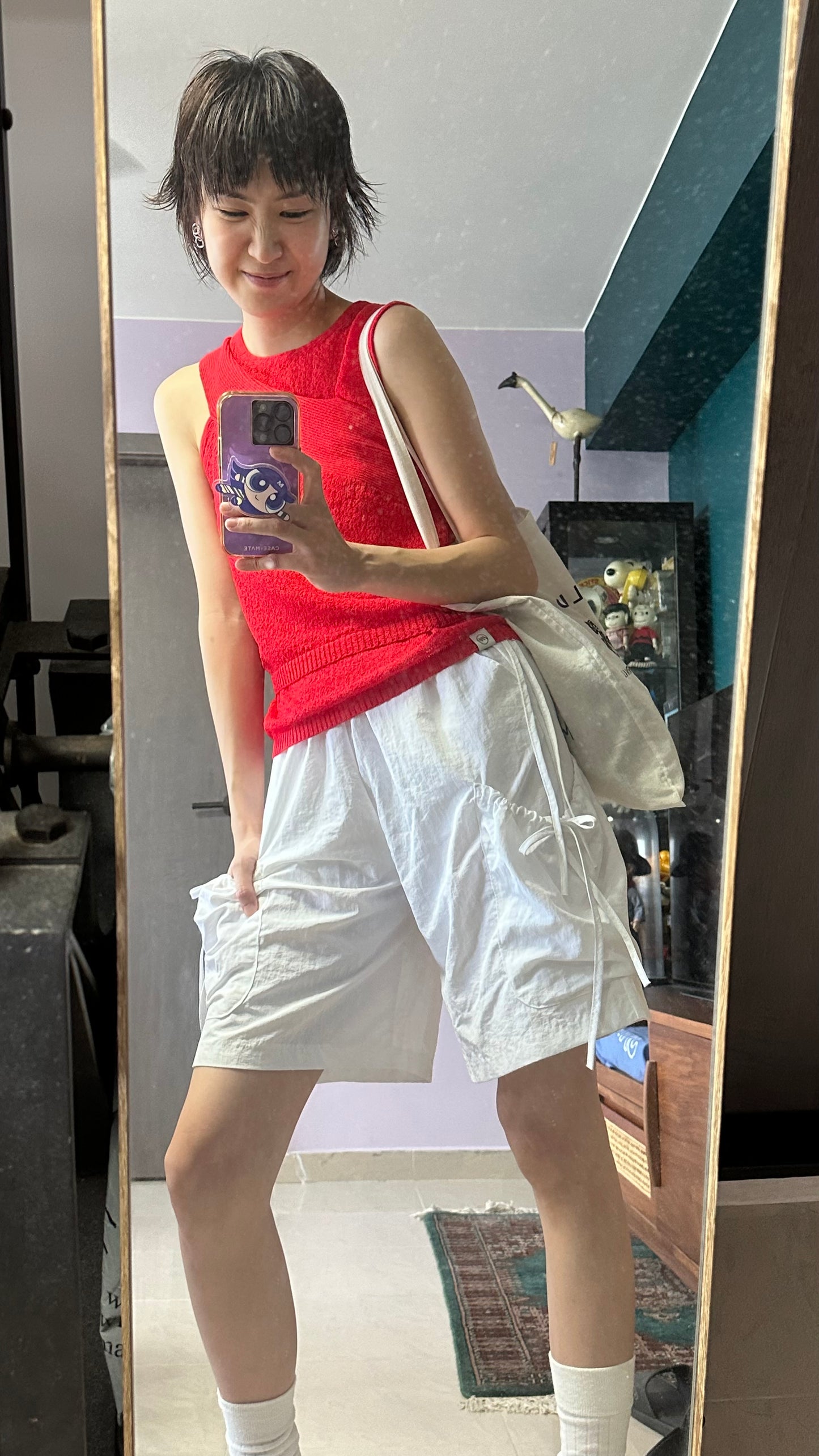 ✨推！"Ballet Boy" Ribboned Shorts (White)