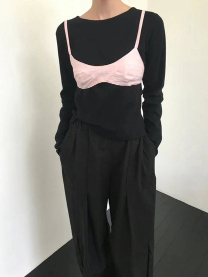 ✨推！"Kiki" Strappy Bra Top (Black/ Grey/ Pink)
