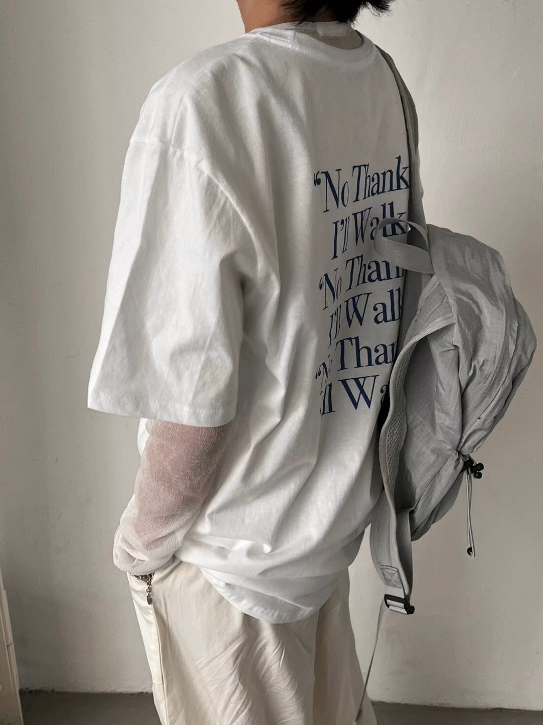 "No thanks!" Print Tee (White)