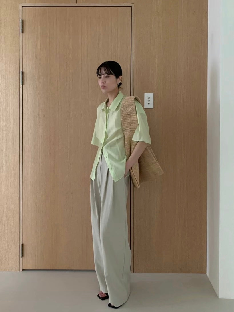 Lime 2-way See-through Shirt