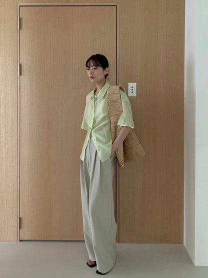 Lime 2-way See-through Shirt