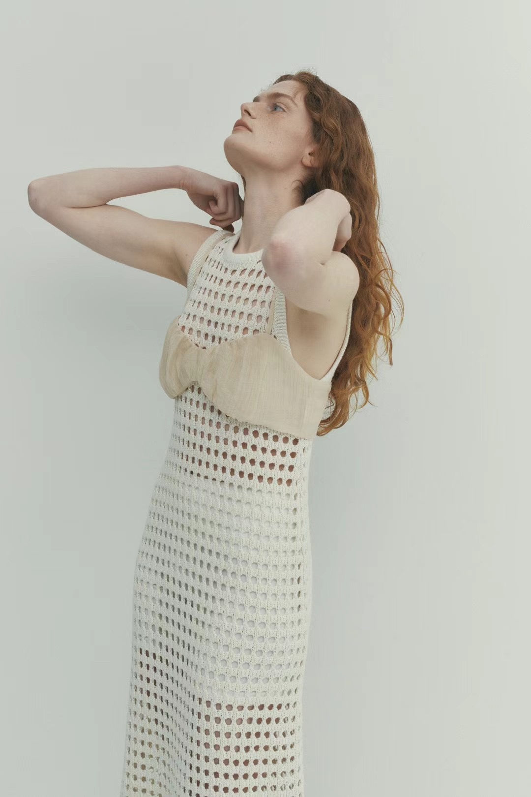 ✨推！"Madrid" Net Knit Dress (Ivory)