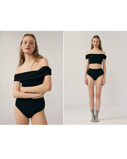 連線優惠/ Off-shoulder High-waist Bikini