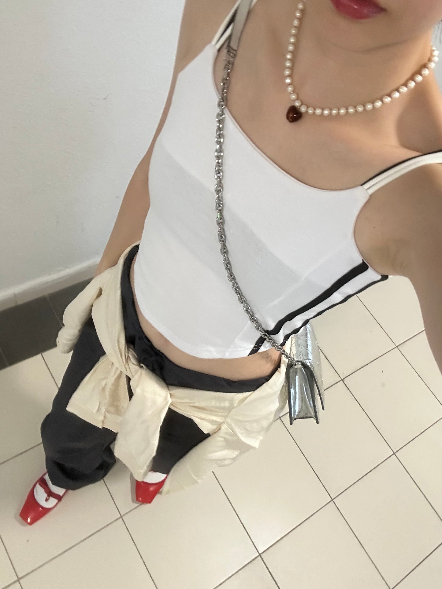 Blokecore V-waist Cami (White)