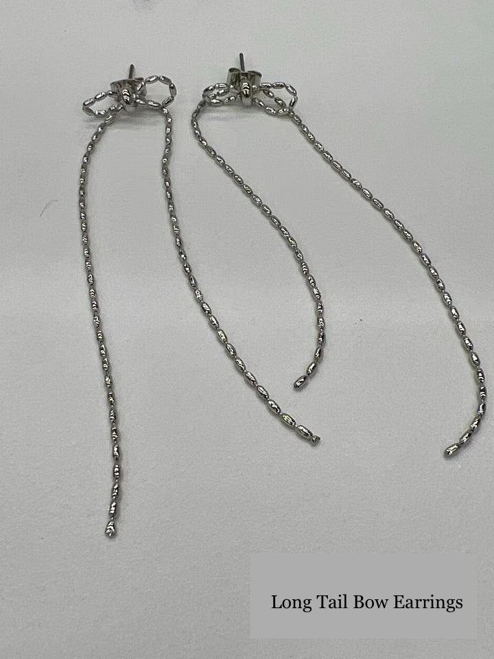 ✨推！Long Tail Bow Earrings