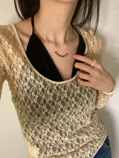 Scoop Lace Top (3 Colours)
