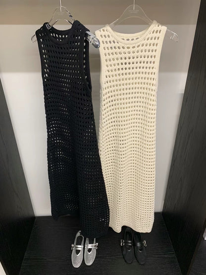 ✨推！"Madrid" Net Knit Dress (Ivory)