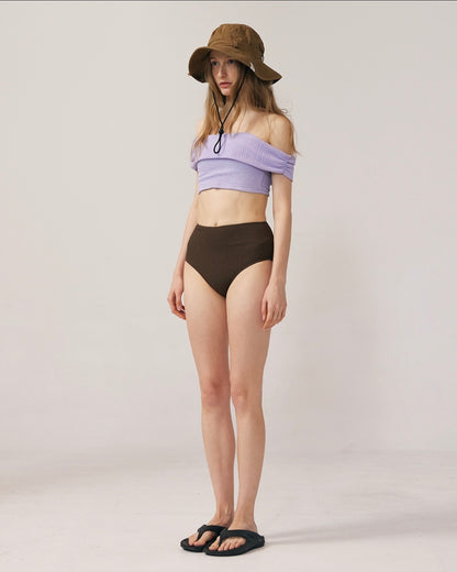 連線優惠/ Off-shoulder High-waist Bikini
