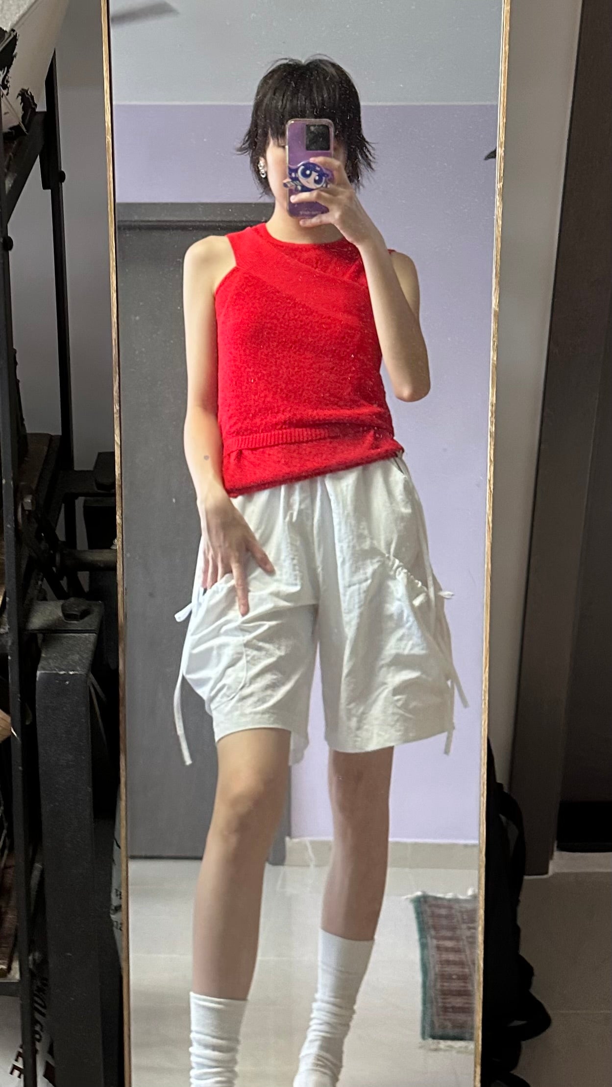 ✨推！"Ballet Boy" Ribboned Shorts (White)