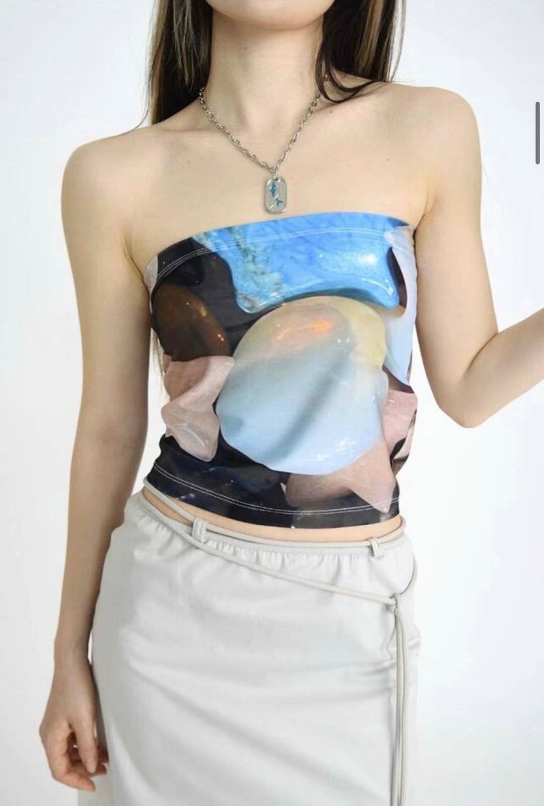 推✨"Moments" Collage Art Tube Top (Stones)