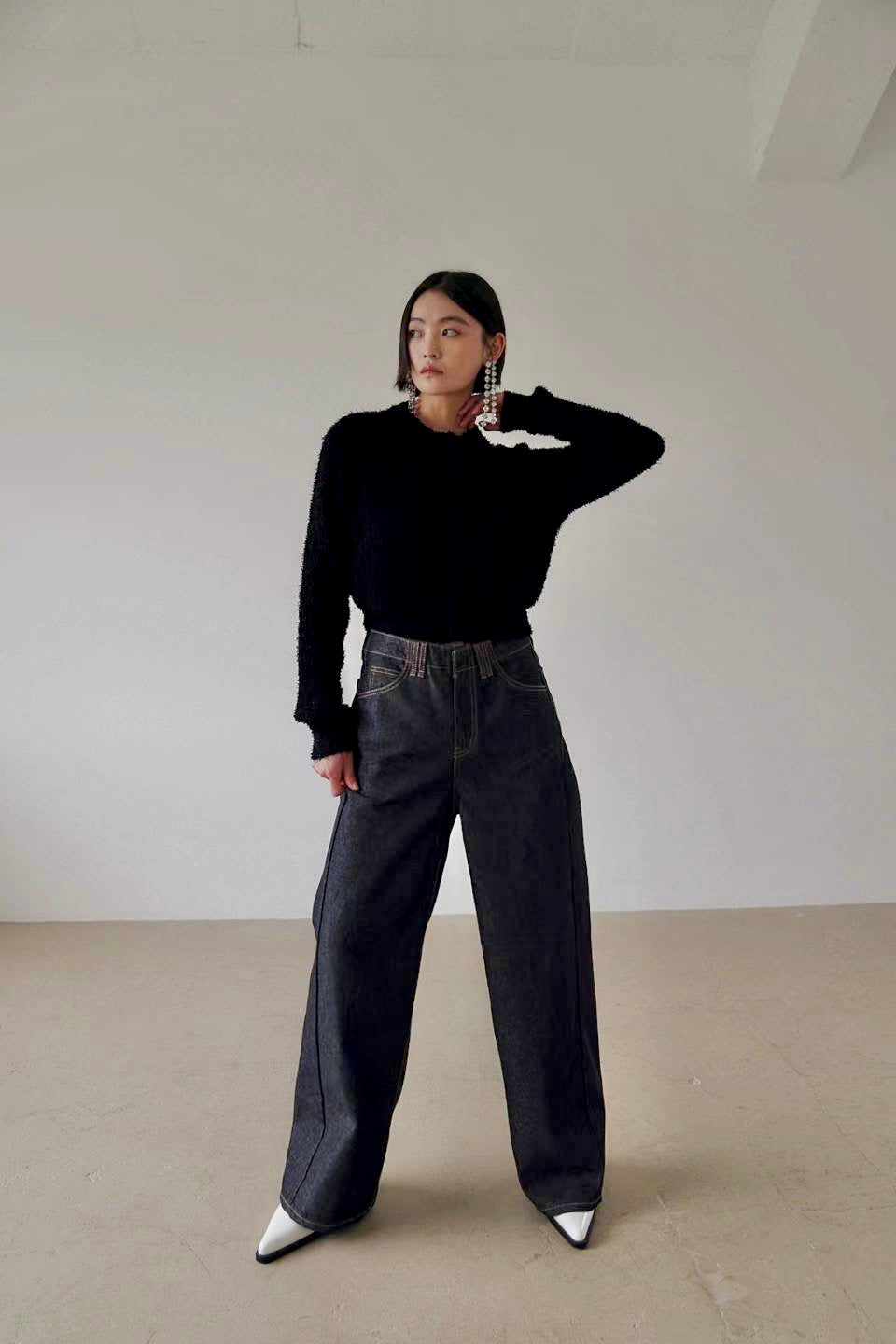✨推！"Charlie" Unwashed Wide Jeans