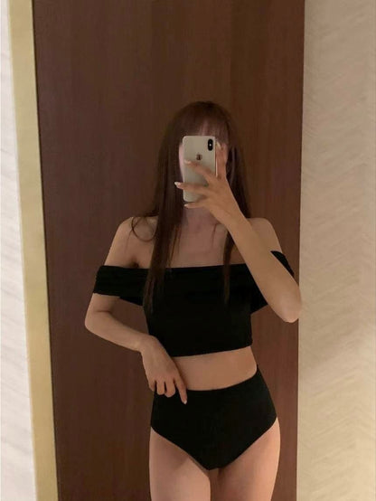 連線優惠/ Off-shoulder High-waist Bikini