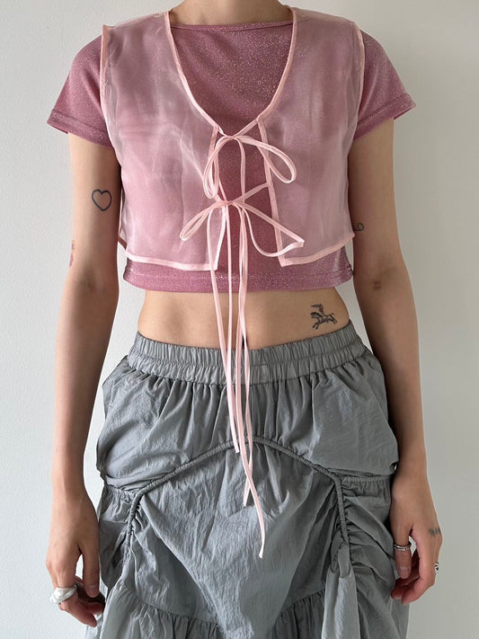 推✨"Elf" Layering & See-through Top (Pink)