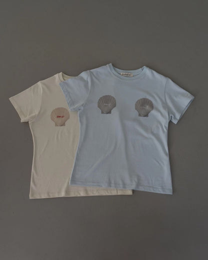 "Venus" Shell Goddess Tee (Baby Blue)
