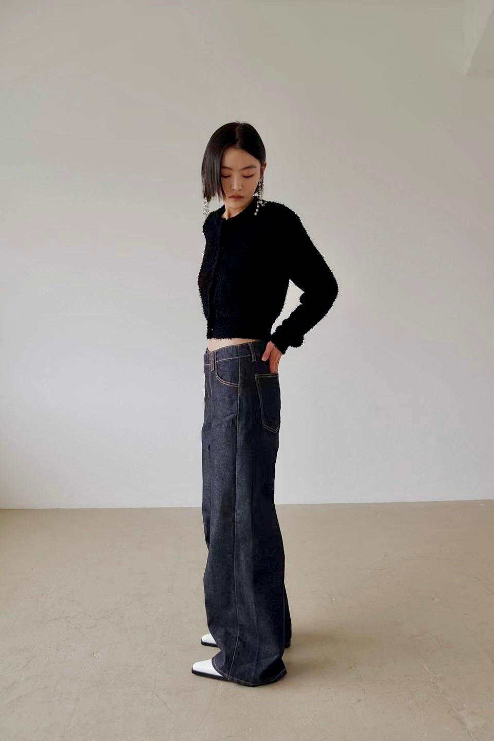 ✨推！"Charlie" Unwashed Wide Jeans