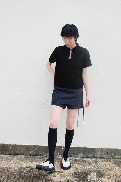 ✨推！"Lipa" Lace-up Layered Skorts (Ivory)