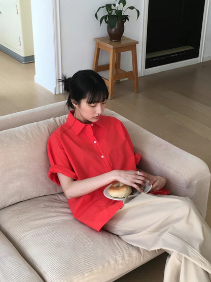 連線優惠/ Relaxed Short Sleeved Shirt